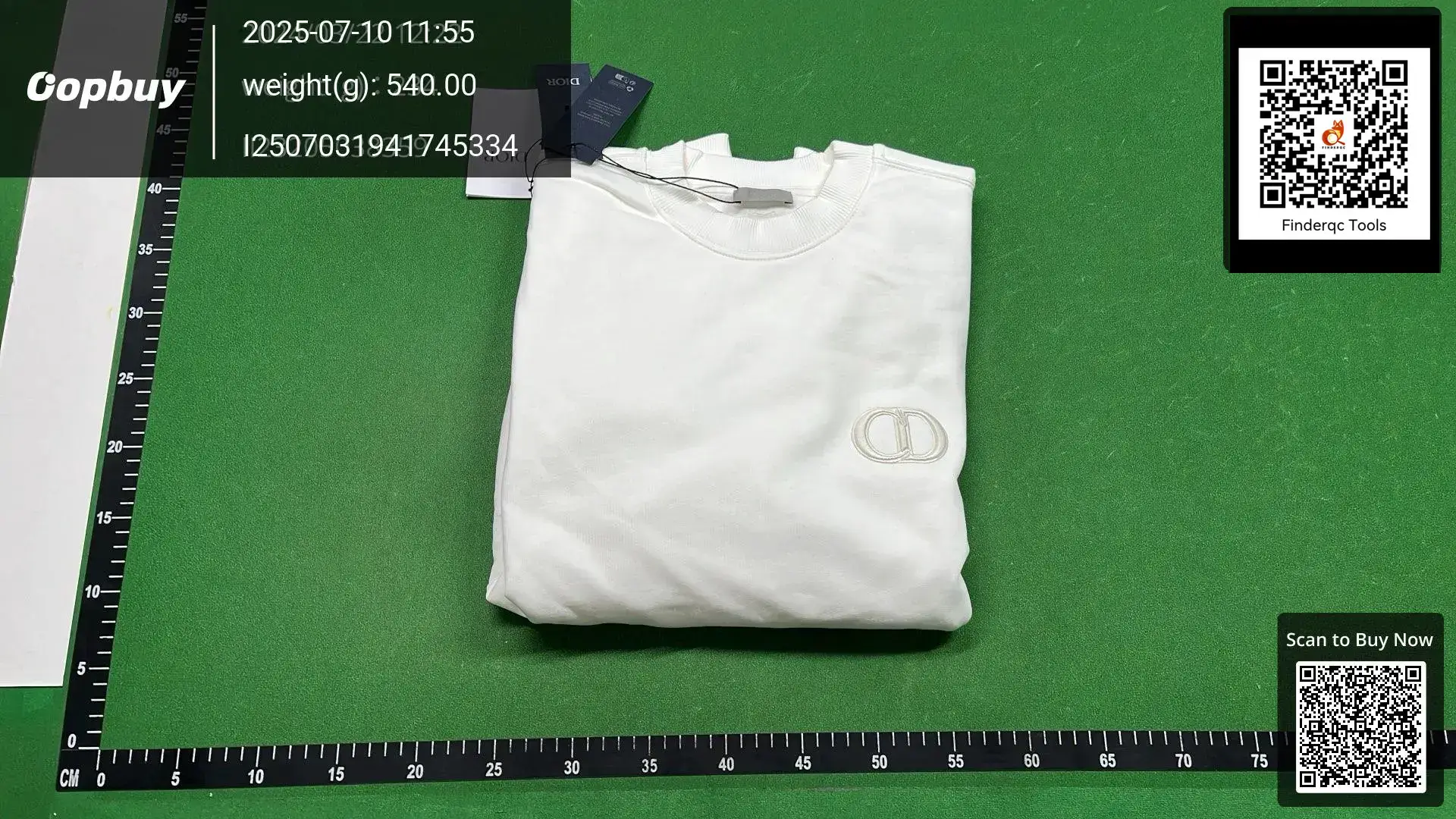 Dior CD Logo Sweatshirt White