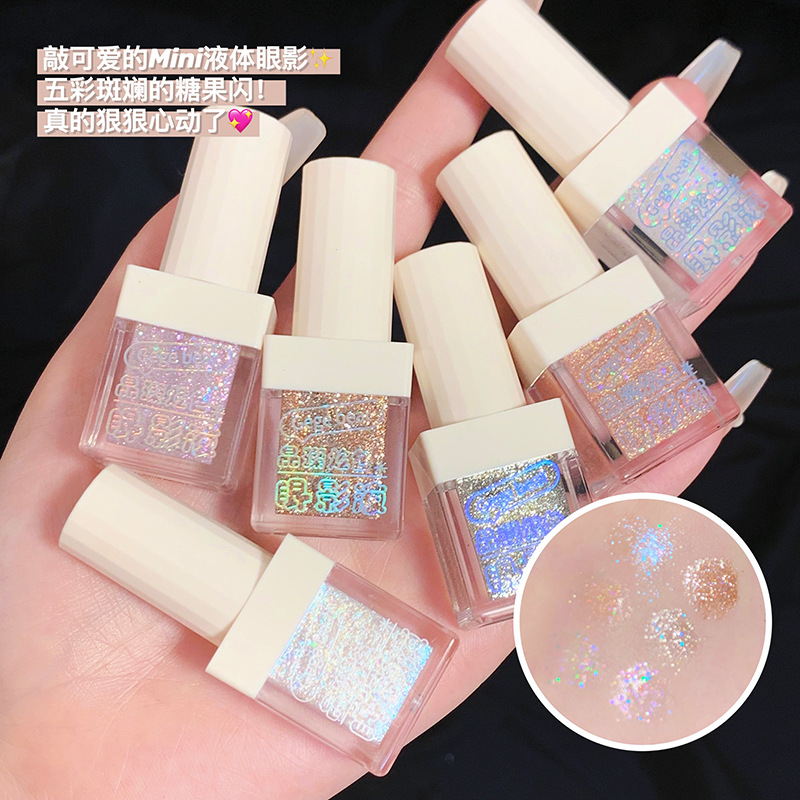 Gege bear Gogo bear liquid crystal dazzling eye shadow liquid water light sequins lying silkworm brightening highlight smear