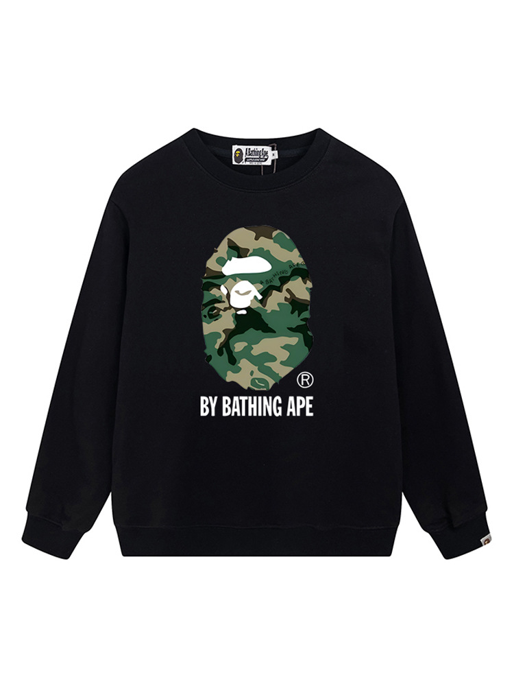 BAPE cross-border foreign trade wholesale tide brand shark ape head crew neck vests a generation of autumn and winter terry vests