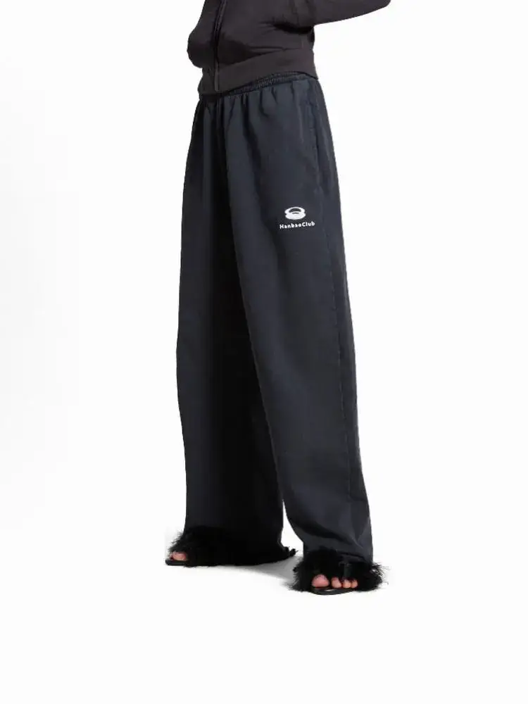 [Ceiling] 24fw Unity Double Ring Embroider Baggy Loose Casual Trousers Sweatpants Men and Women Same Style