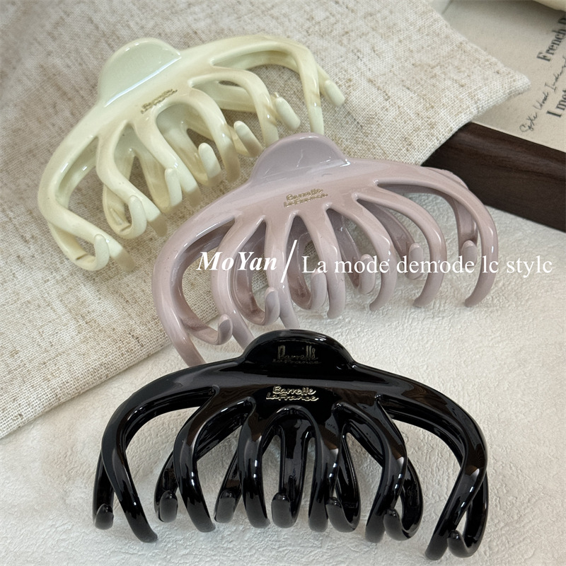Women's Large Hair Clip Retro Hair Clip Back of Head Disc Hair Shark Clip Internet Popular 2024 New Hair Clip