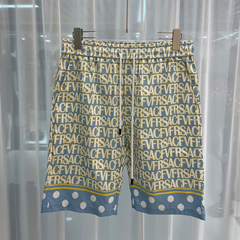 2024 Summer new European and American fashion cross-border foreign trade Youth popular digital printing men's beach pants short shorts