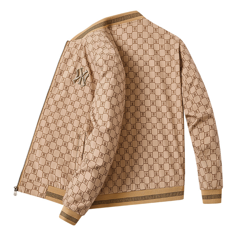 European station heavy industry embroidery plus size men's autumn new baseball collar jacket fashion wy embroidered coat men's