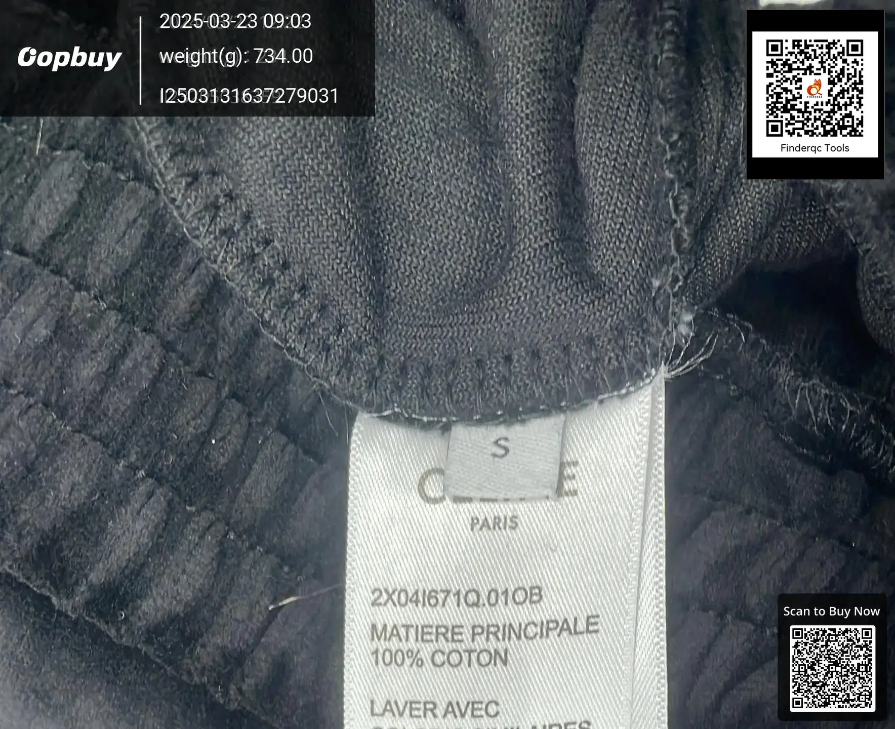 Celine Paris Black Cotton Jacket