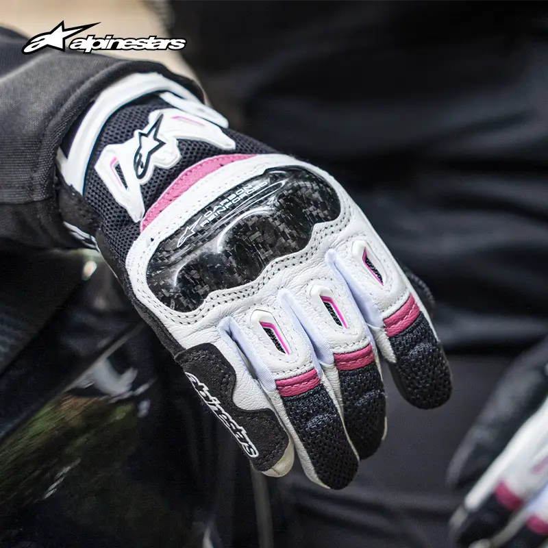 A Star Alpinestars Women's Motorcycle Cycling Gloves Spring and Summer Breathable Carbon Fiber Motorcycle Equipment Smx-2