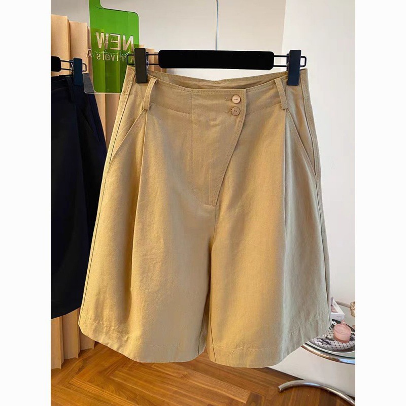 Fat mm Plus Size New Summer Workwear Shorts Women's Loose Casual High Waist Korean Style Five-quarter Pants