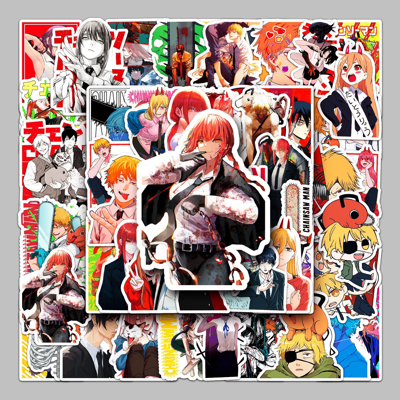 51 Riman Chainsaw Man Graffiti Stickers Cartoon DIY Skateboard Mobile Phone Case Luggage Dripping Adhesive Stickers Waterproof