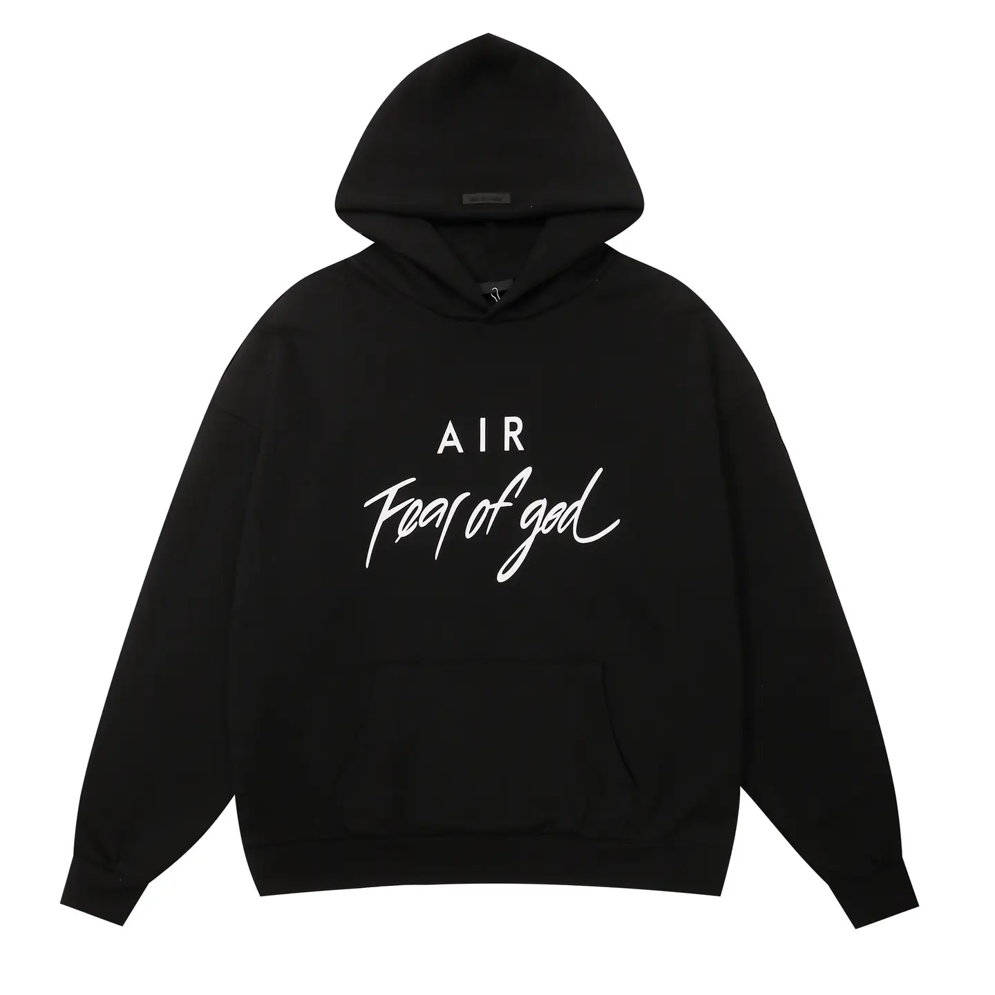 FOG ICON double line American high street fashion brand fleece-lined leisure couple autumn and winter heavy hooded sweater for men and women