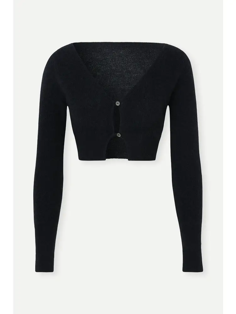 [Discount] Jacquemus Women's Blend Knitting Short Black Tops