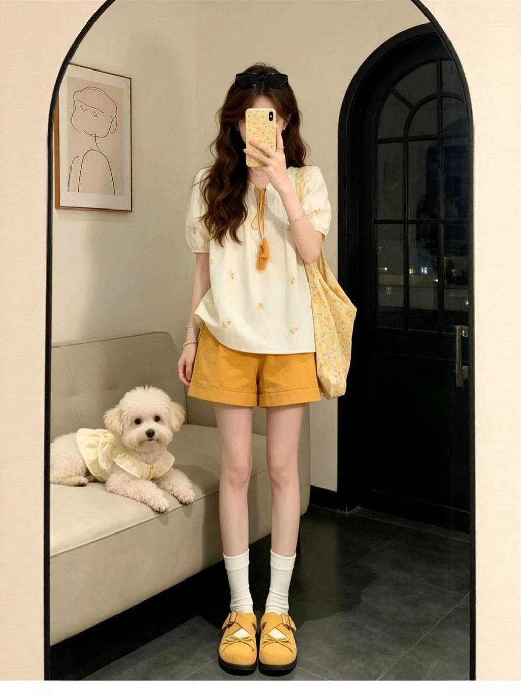 Casual Versatile Women's Summer Shirt Set 2026 New Sweet and Gentle Style Petite Shorts Two-Piece Set