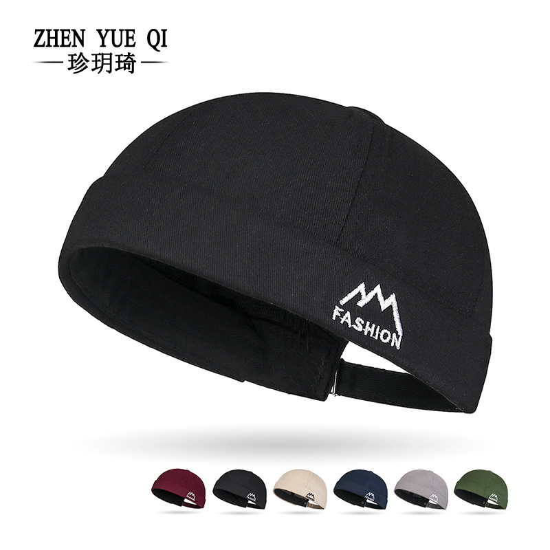 Spring New Fashionable Korean Style Beanless Floor Hat Hong Kong Style Hip Hop Japanese Style Embroidered Alphabet Mountain Peak Melon Skin Tang Hat
