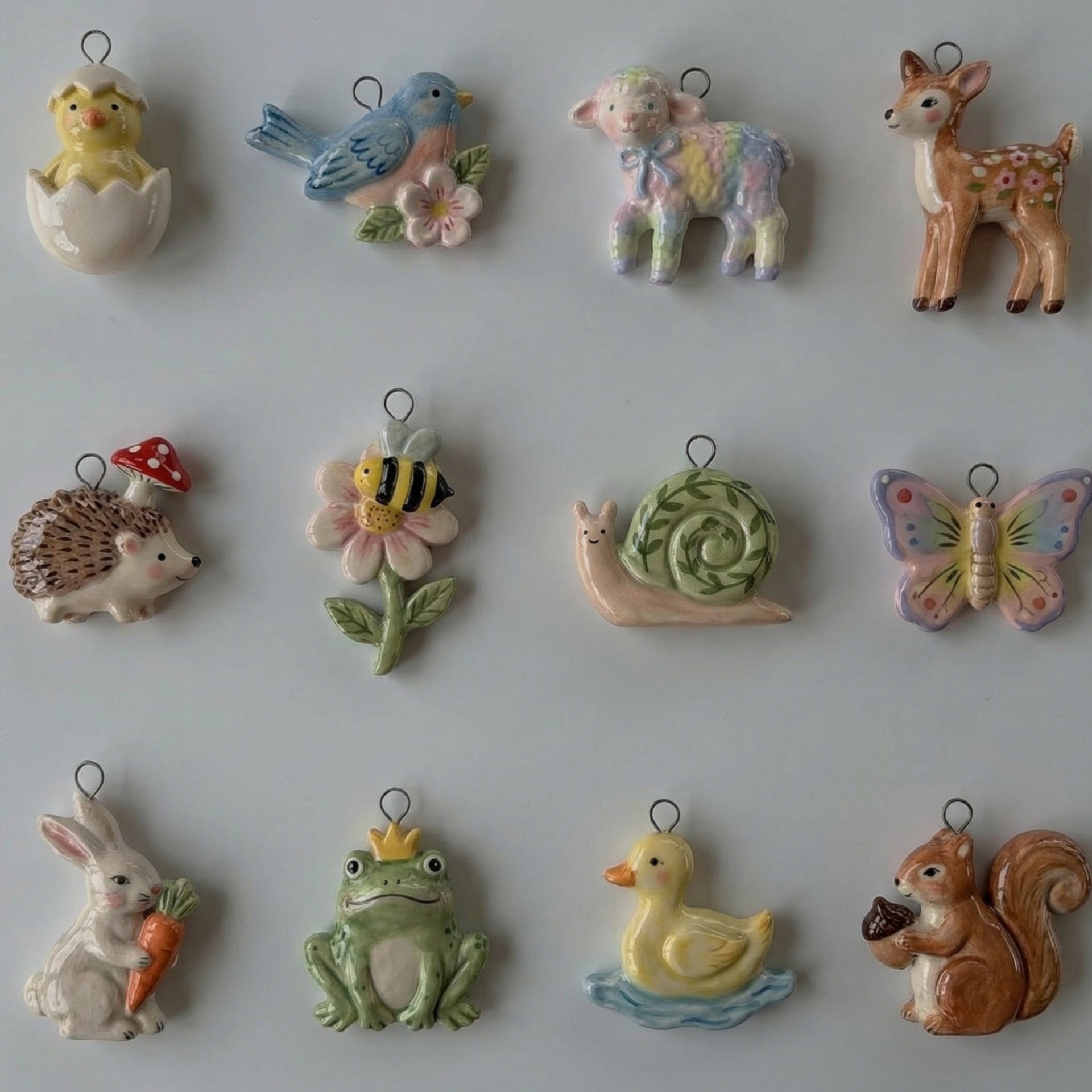 Cross-Border European and American Stainless Steel Small Hedgehog, Bee, Deer, and Other Animal Pendant Accessories DIY Adjustable Chain Vacuum Electroplating