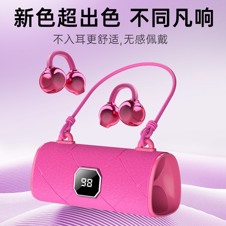 Cross-Border New Model X22 Carry-On Clip-On Wireless Bluetooth Headphones for Girls with High Aesthetic Appeal, Unique Stereo Sound, and Noise Reduction