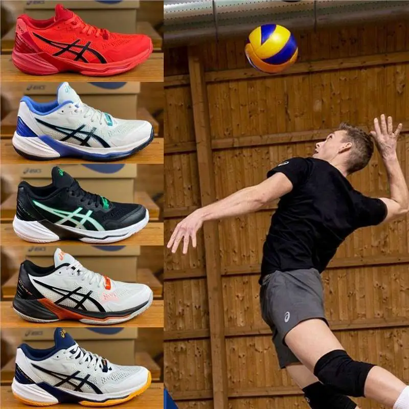 2023 new Elite Ff 2 mid-top shock absorption non-slip rebound lightweight breathable men's training sports volleyball shoes