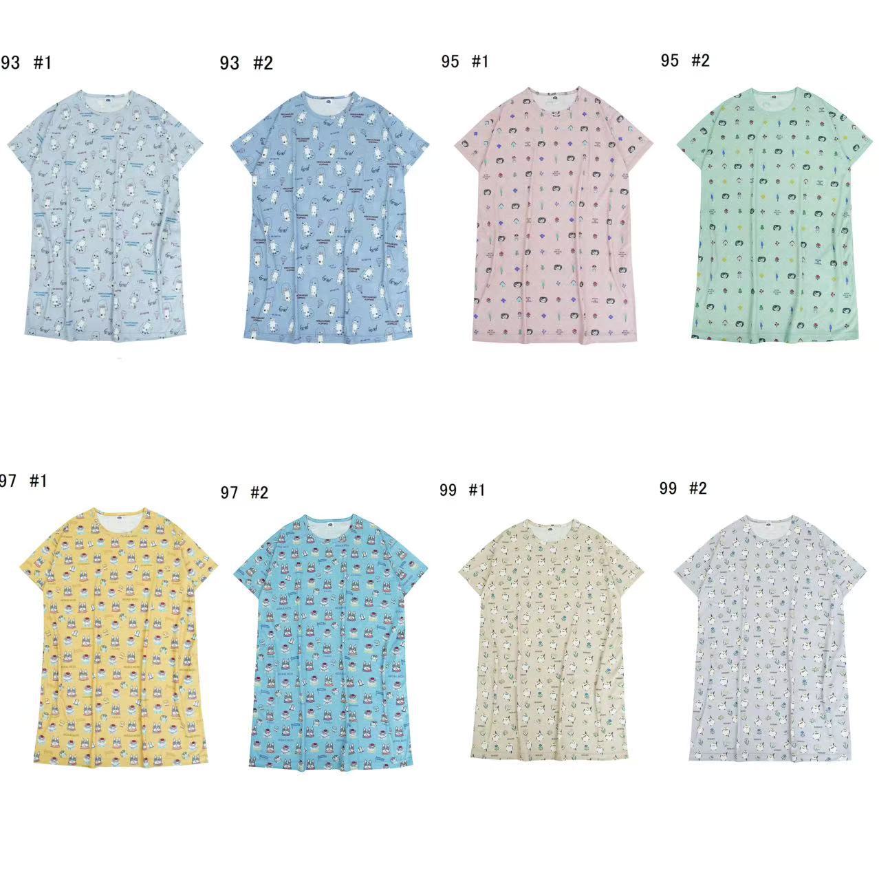 Japanese Kusuguru Genuine Printed Homewear Sleepwear Set Short-Sleeve Shorts Jersey Cotton Cartoon 519