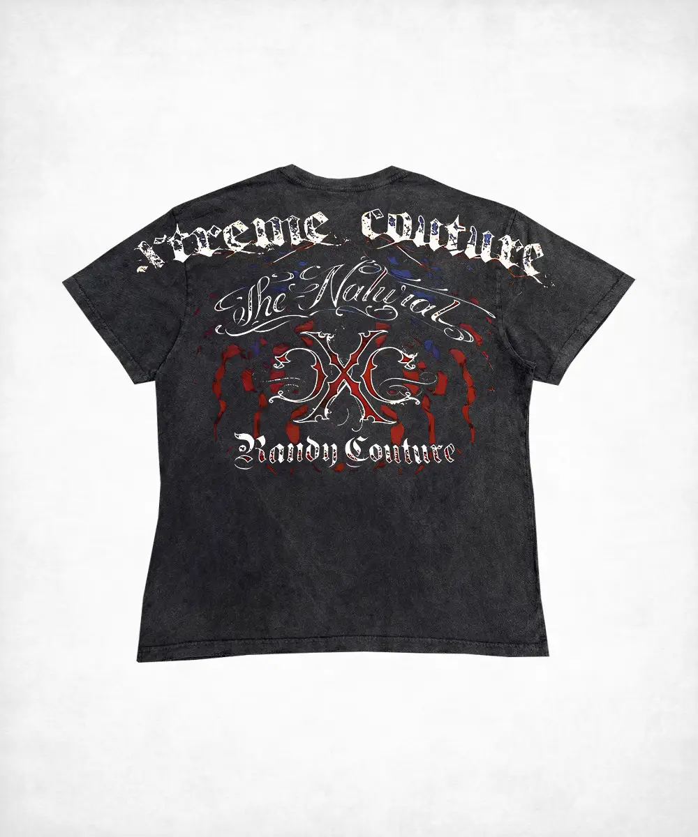 Affliction European and American ins Style Street Luxury Fashion Easyriders Biker Retro Motorcycle Tie-Dye Rap Short T-Shirt