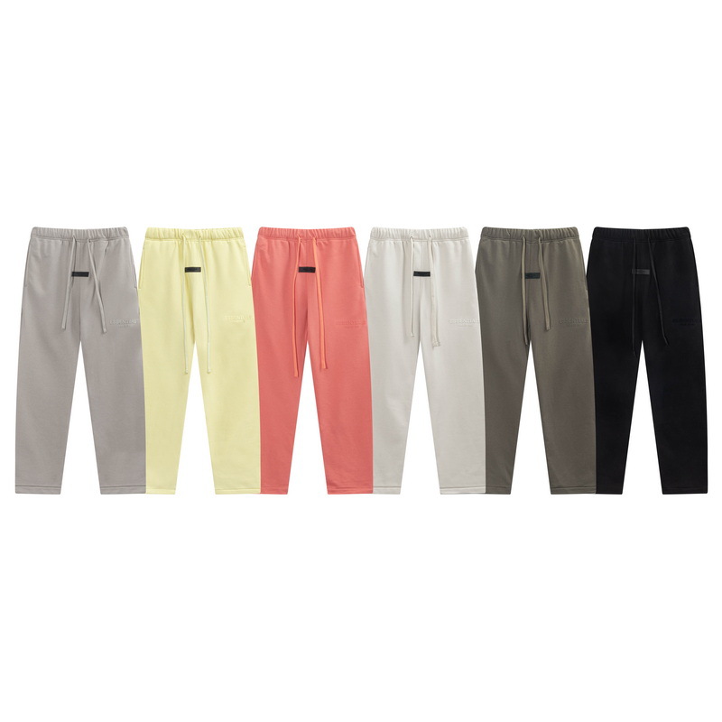 Essentials Season 8 Re-Line High Street Casual Loose Flocking Printed Drawstring Trousers Terry Sweatpants