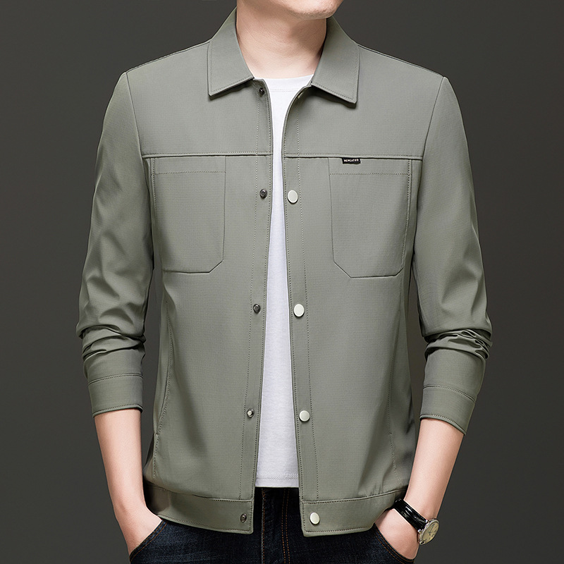 Spring and Autumn New Wear Men's Casual Jacket High-end Lapel Jacket Men's High-end Sense Business Men's Jacket