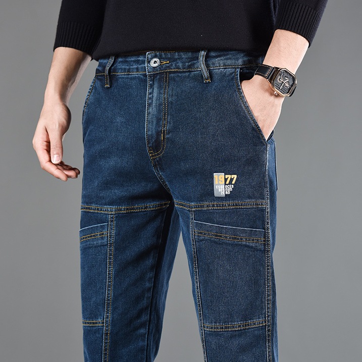 Six-Pocket Jeans for Men, Trendy Versatile Slim Straight Casual Summer Stretch Thin Long Pants for Men