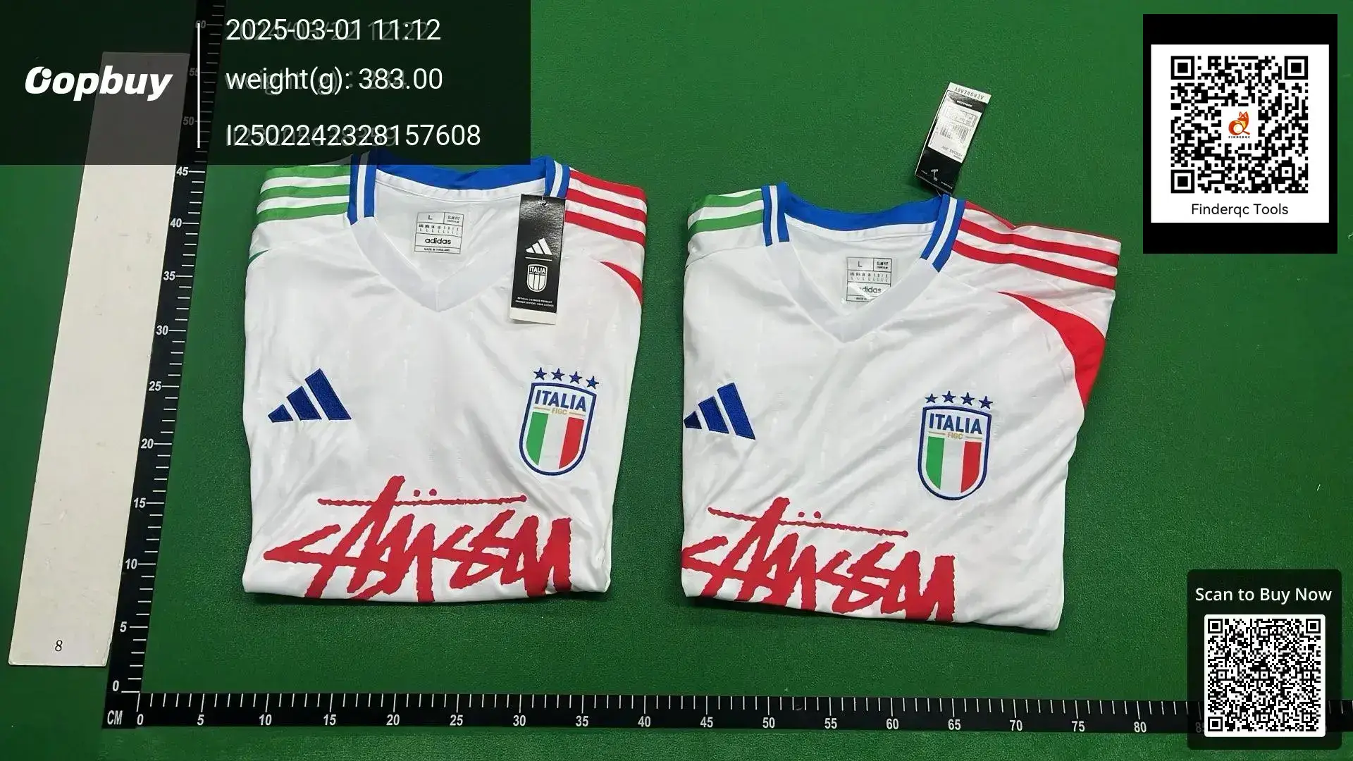 Adidas Italia Home Jersey Stussy Collaboration White