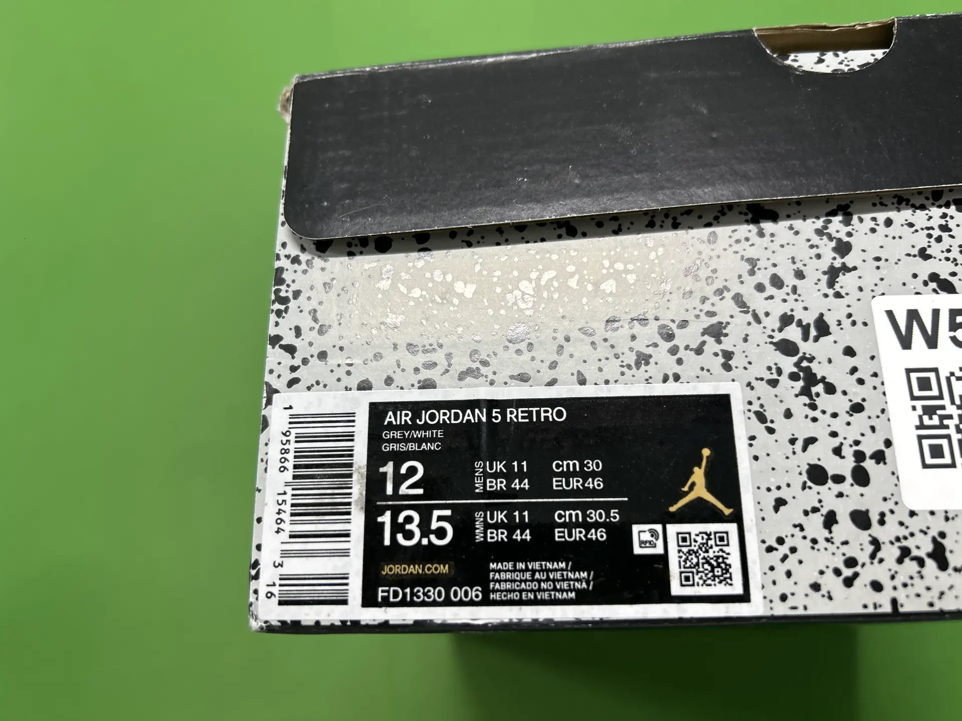 Air Jordan 5 Retro Grey/White