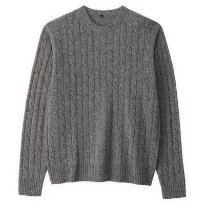Winter classic cable crewneck sweater