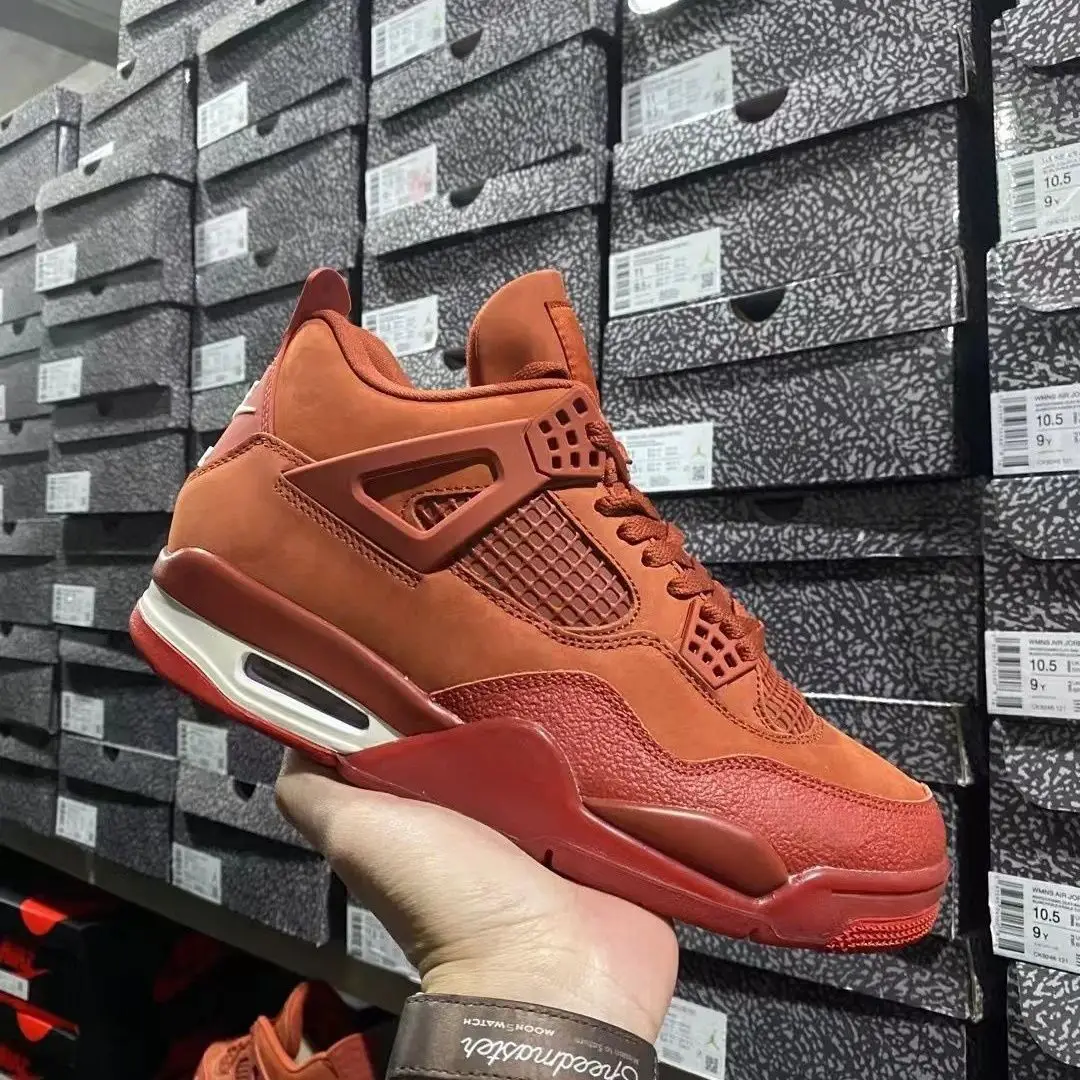 AJ4aj4 basketball shoes S2 version red brick electric mother ollie university men and women sports couple sneakers