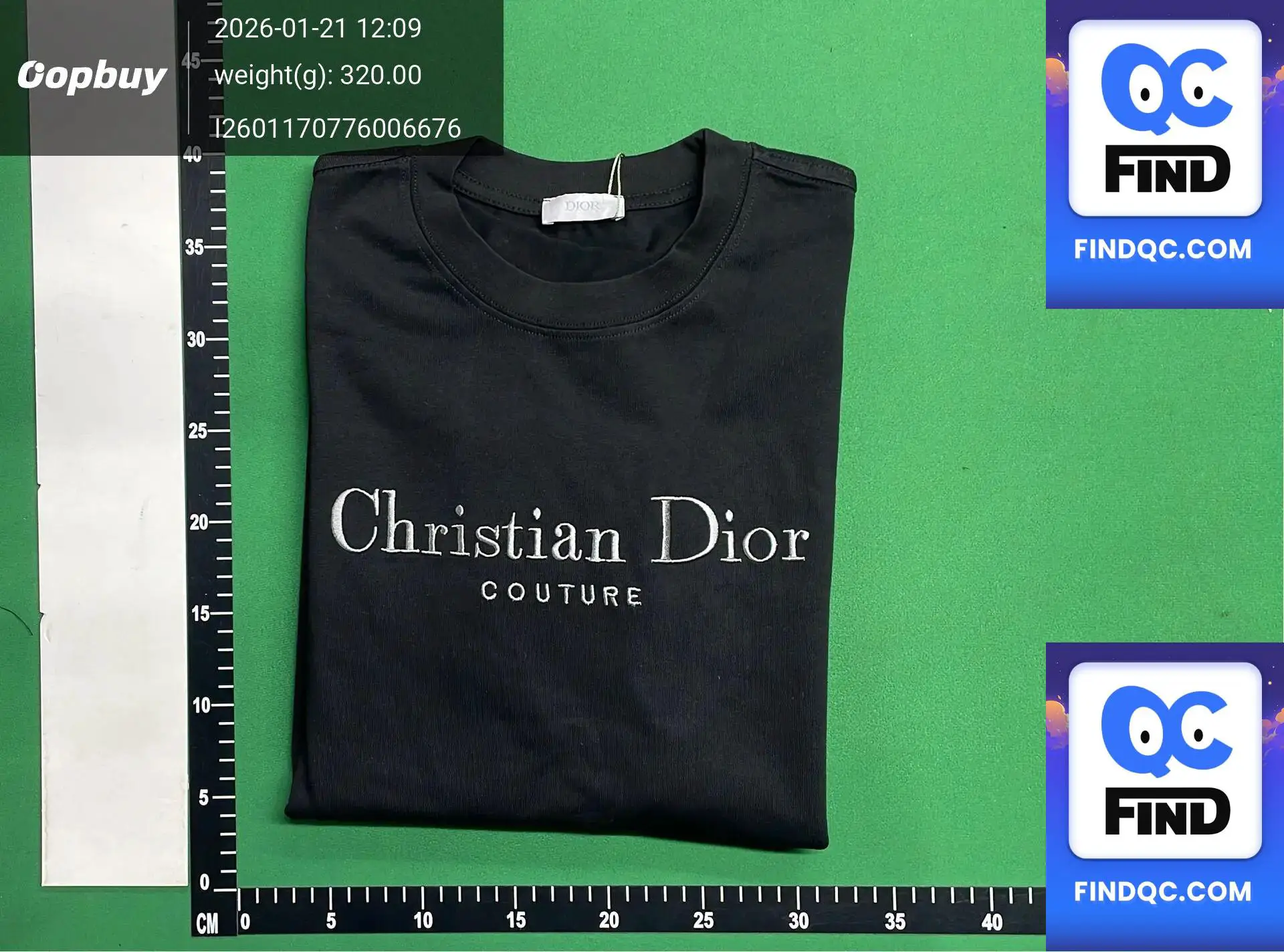Christian Dior Couture T-Shirt Black