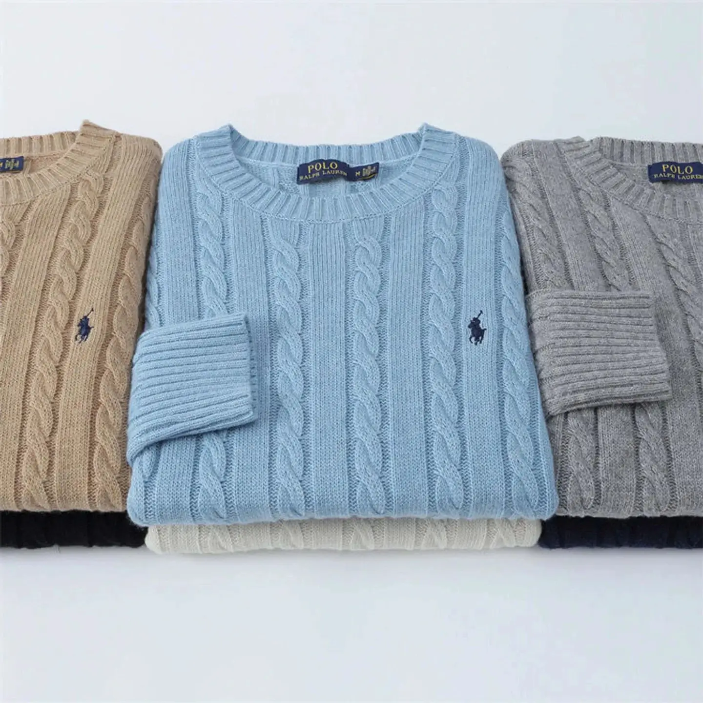 Pony fall and winter men's and women's models long-sleeved Paul thickened round neck cotton twisted twist casual knitted sweater