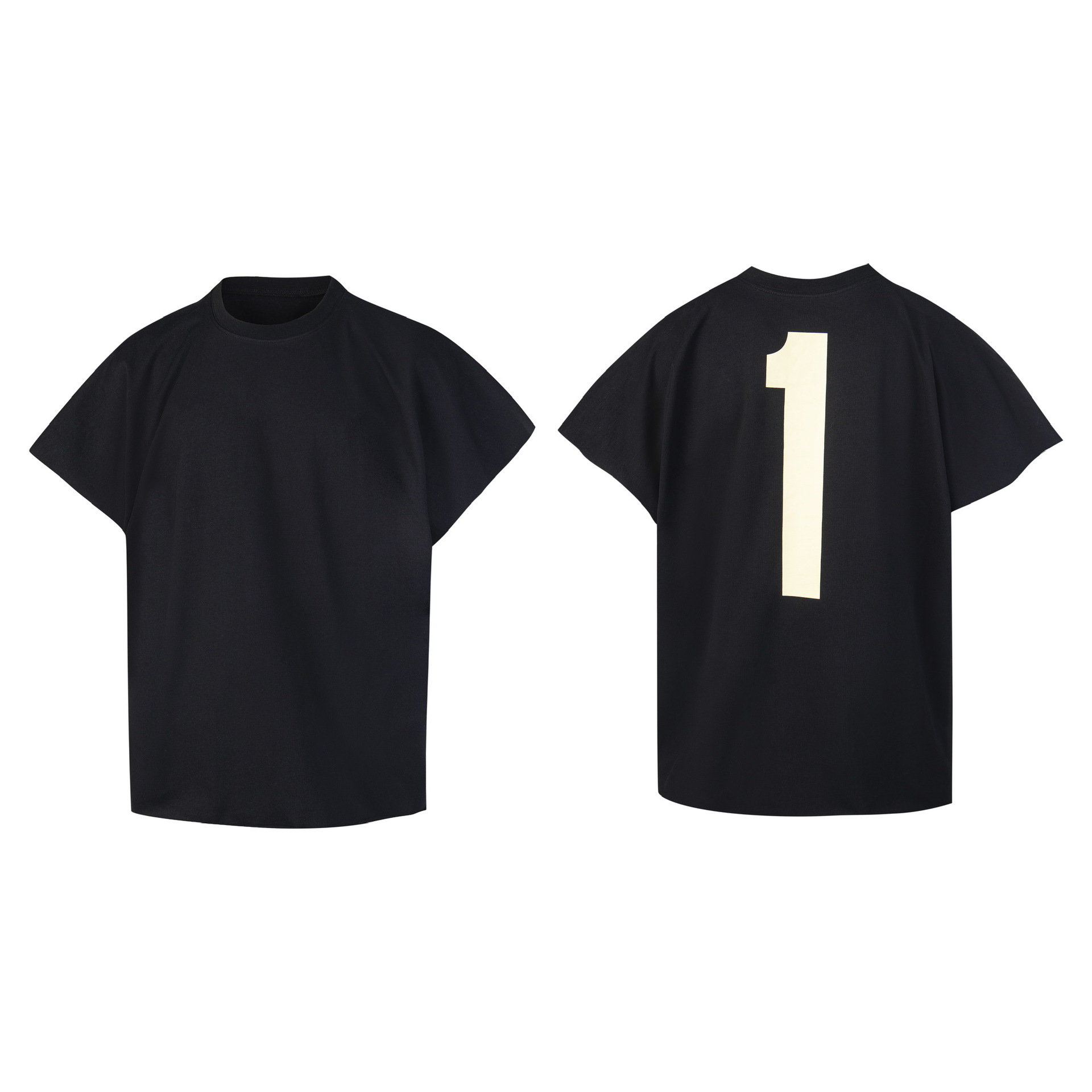 THUG CLUB KANYE Simple Logo Number 1 Printed Couple Men's Loose Casual Kanye Short-sleeved T-shirt