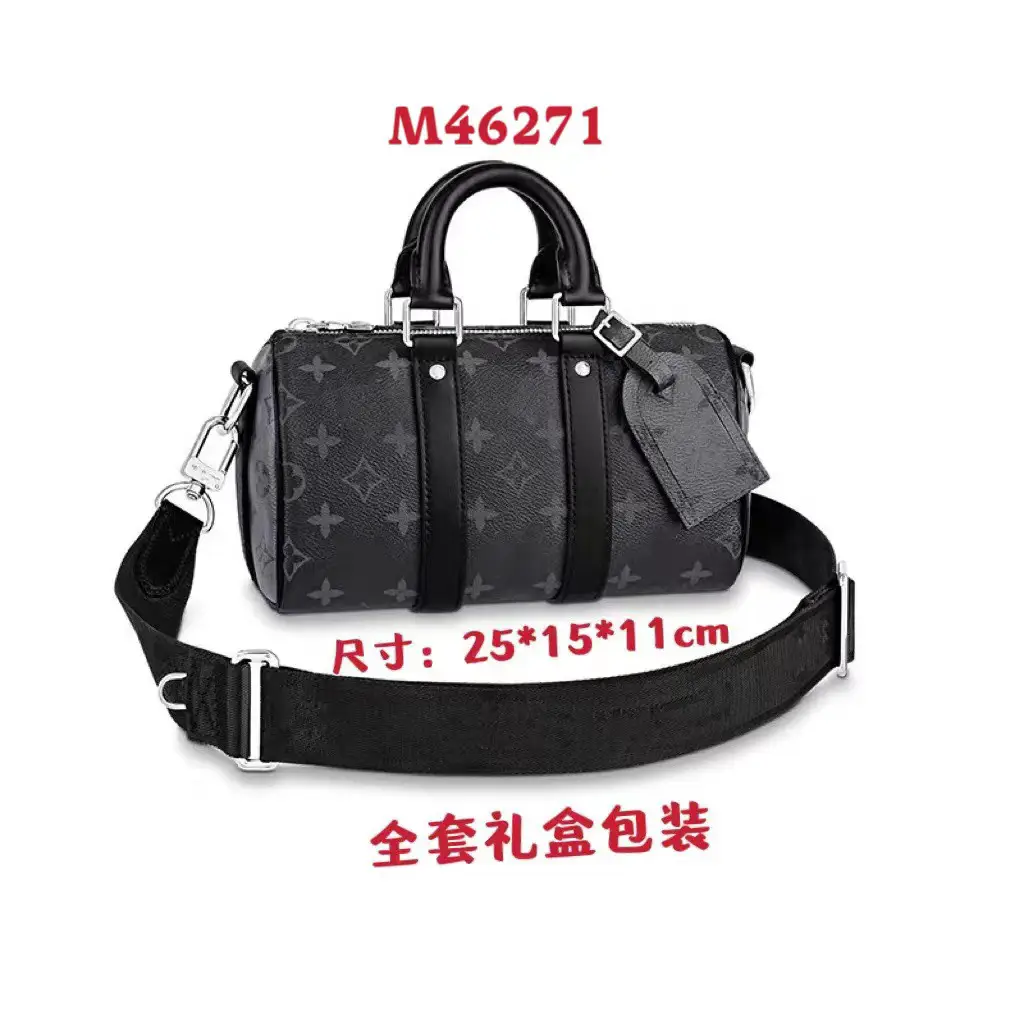 New keepall-25cm pillow bag embossed shoulder bag roller bag cylinder bag fashion crossbody bag couple bag