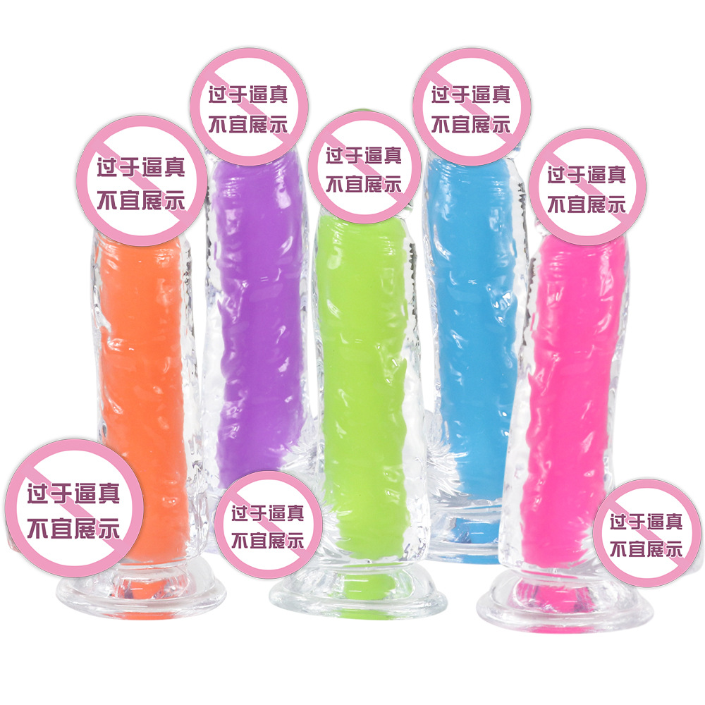 Leya Adult Products Wholesale Tpe Crystal Double-Layer Luminous Artificial  for Women, Fake Penis Masturbator Amazon