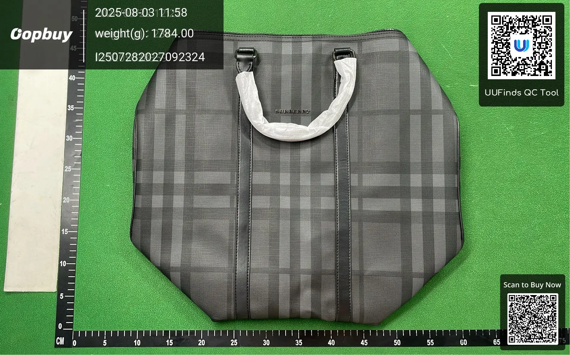 Burberry Tote Bag Charcoal