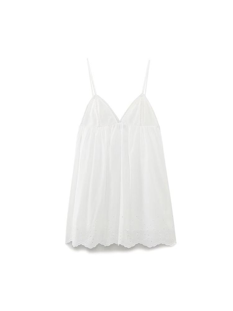 2025 Hot Girl Sexy V Neck Backless Vertical Design Lace Dress Sweet and Spicy Loose Slim Suspender Skirt