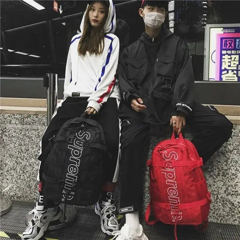 Tide brand personality men and women casual shoulder bag fashion large capacity high school students schoolbag travel backpacks