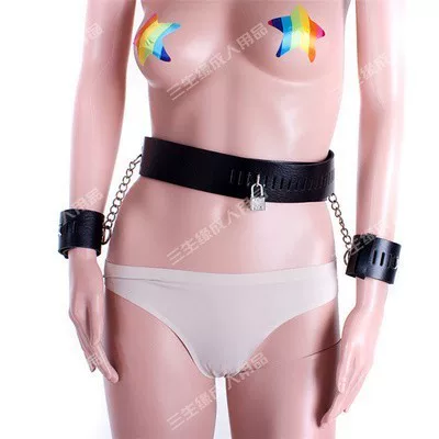 Props Handcuffs, Thickened High-Quality Toy Handcuffs, Leather Handcuffs, Script-Killing Game Props, Bracelets, Leather Shackles