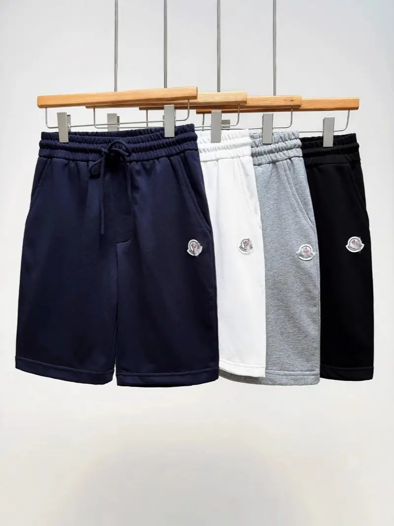 Cross-Border Export Summer New m Brand Shorts Unisex Pure Cotton Five-Point Casual Pants Solid Color Quick-Dry Half Pants