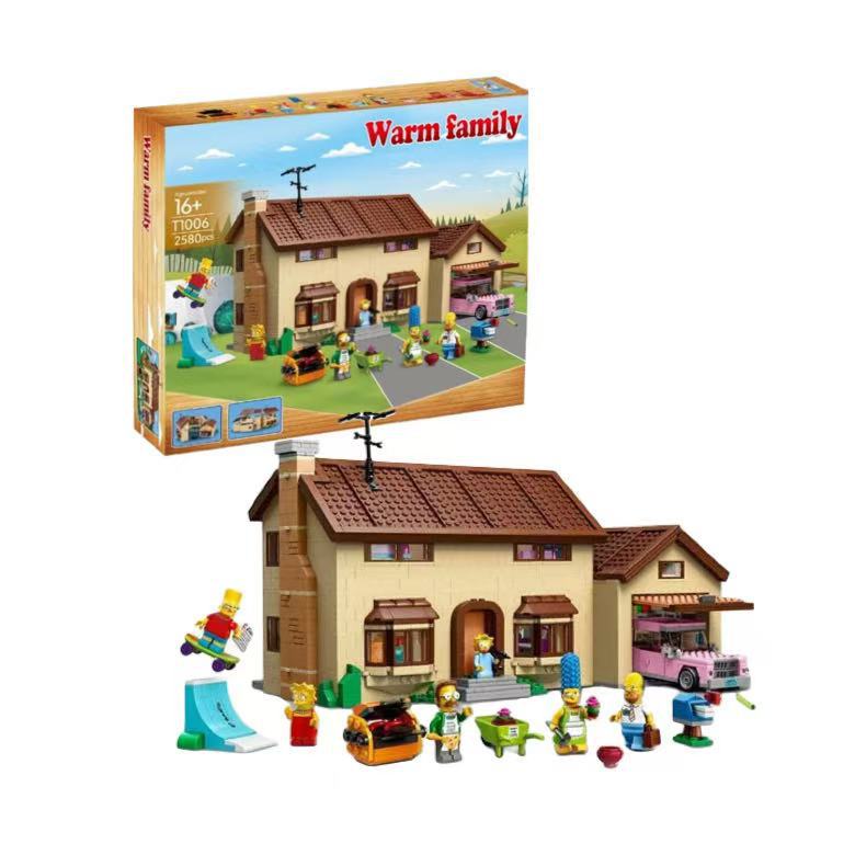 Cross-Border Compatible Lego 71006 Simpsons Cabin Building Model Assembled Building Block Toys