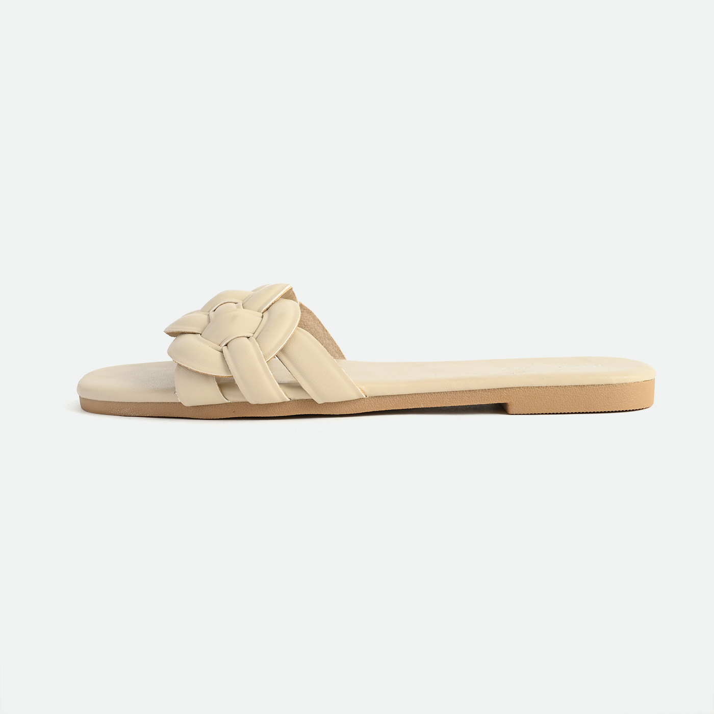Slippers for Women, Summer Flats-Soled Women's Outer Wear, Non-Slip, Fashionable and Versatile, One-Line Women's Shoes, Custom-Made Thick-Soled Beach Outing Sandals