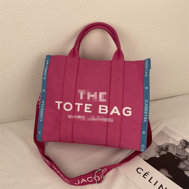 Cross-Border Special Sale Tote Bag, New Style Women's Large-Capacity Simple Letter Commuter Crossbody Bag, Niche Design Canvas Bag QC-foto från 1688 på Qualit.ly