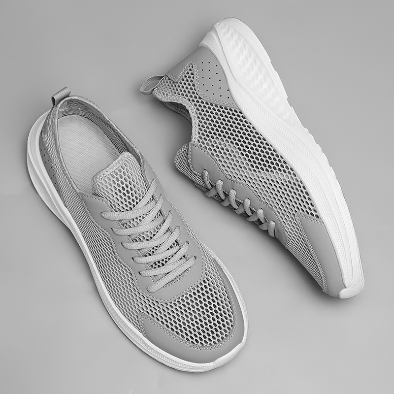 Plus Size 48 Mesh Shoes Men's Summer Thin Cut Out Breathable Mesh Putian Shoes Soft Sole Non-Slip Casual Sports Mesh Shoes