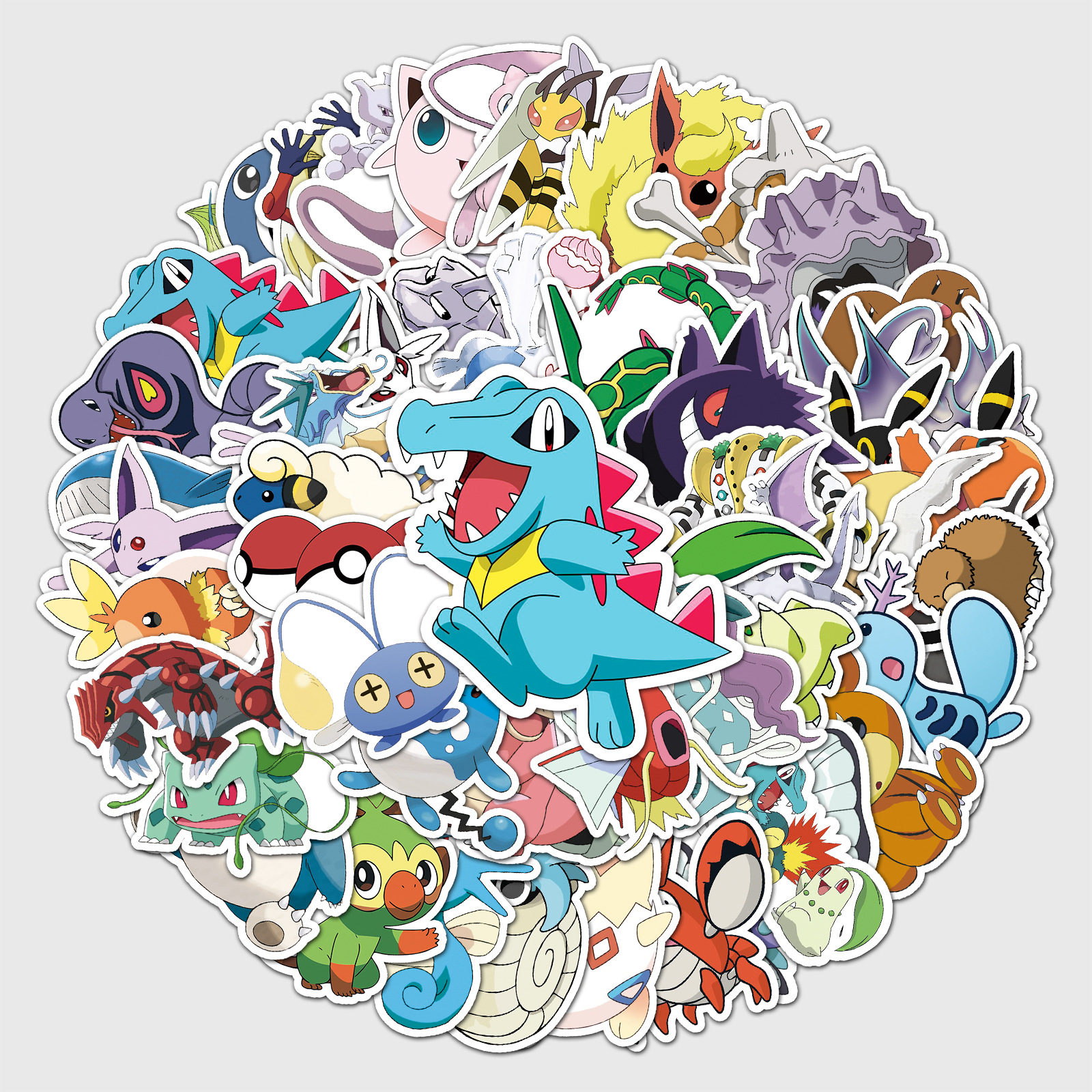 50 Pokémon Graffiti Personality Cross-border Cartoon Day Children's Reward DIY Mobile Phone Case Luggage Sticker