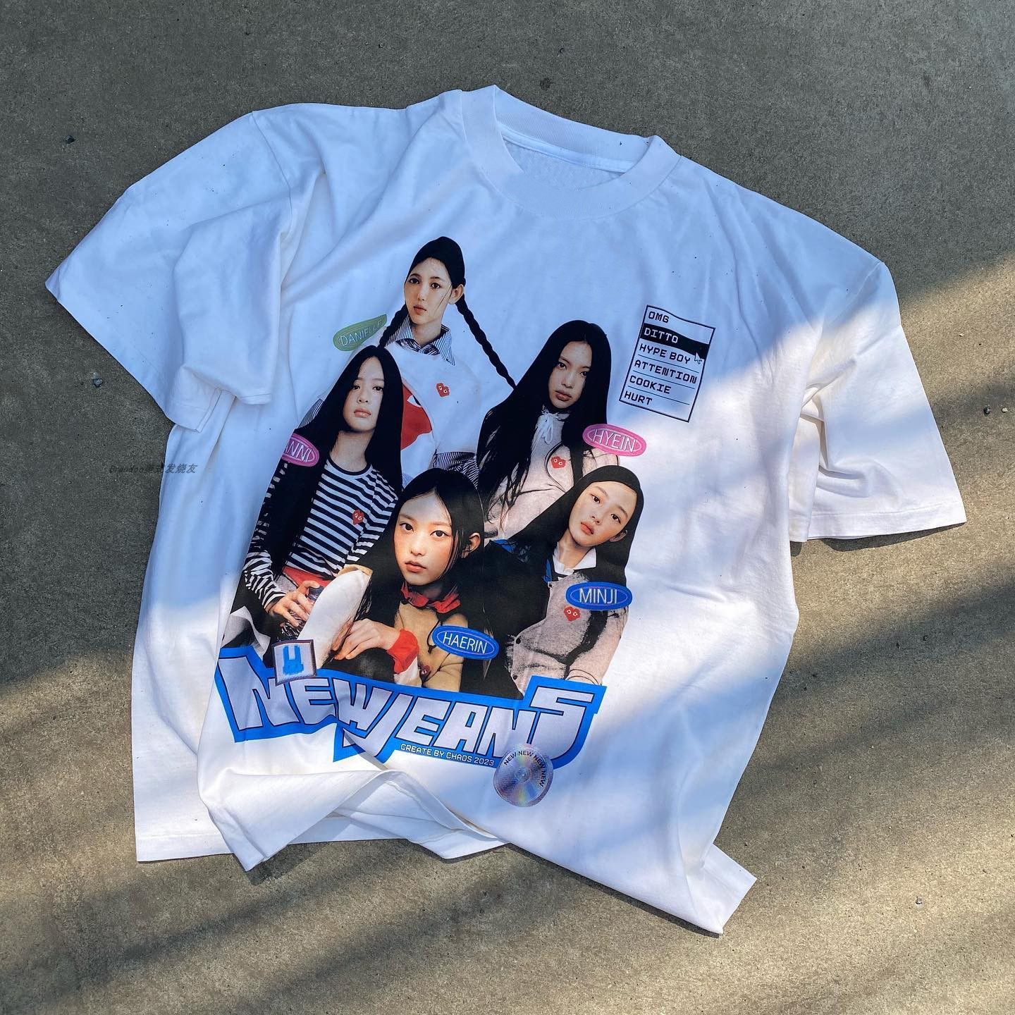 Only Good Products! a Collection of American-Style Stores, New Jeans Girl Group Trendy Youthful American-Style Plus-Size Short-Sleeved T-Shirt Foto QC de TAOBAO na Qualit.ly