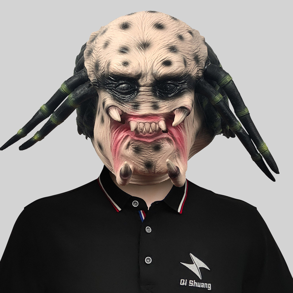 Iron-Blooded Alien Horror Movie Headgear Masquerade Cross-Border Live Broadcast Mask Halloween Party Prank Props