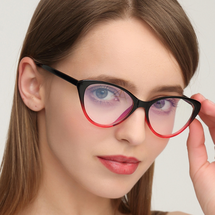 New retro glasses frame European and American cat eye plain glasses personality fashion glasses frame can be equipped with myopia frame glasses fashion