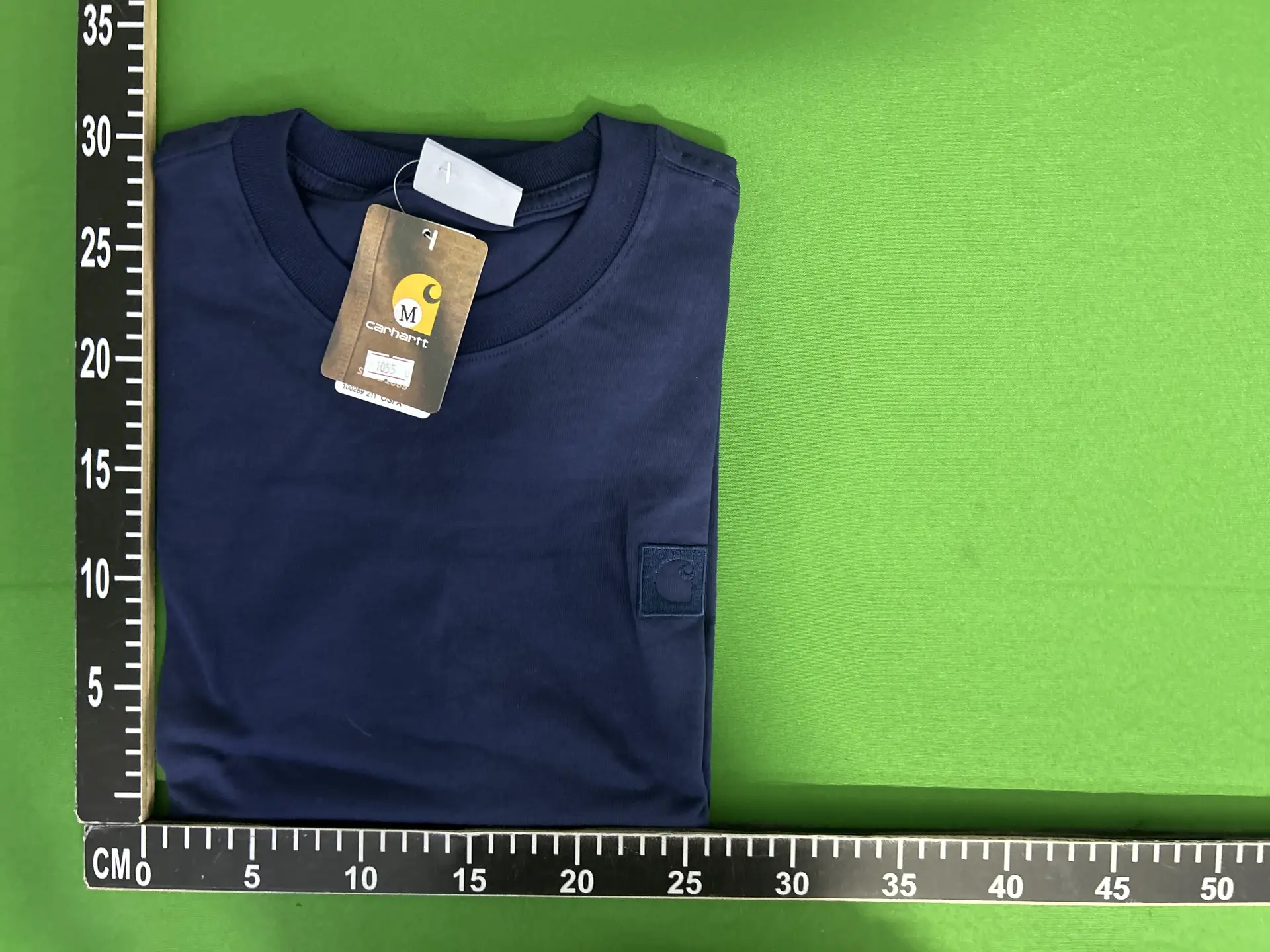 Carhart Letter Embroidered Ins Fashioned Brand Washed Old Crewneck Loose Men's and Women's Couples carhartt Short-sleeved T-shirt