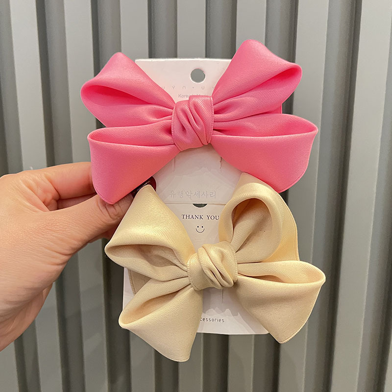 Korean Girl Princess Elegant Bow Hairpin Little Girl Quality Hair Accessories Children's All Match Fashion Top Clip Headwear