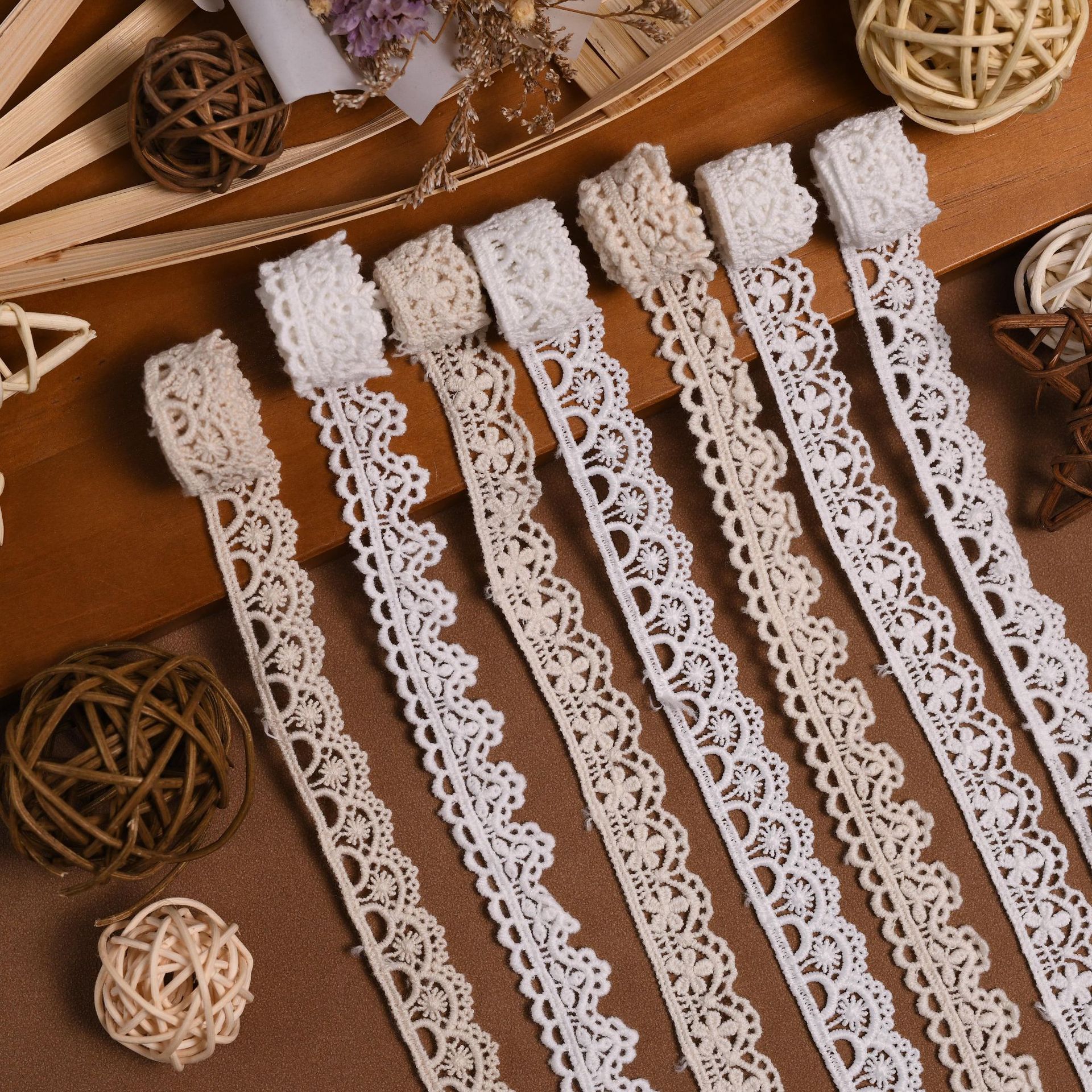Clothing lace accessories single and double straight edge small flower 1-3cm lace clothing accessories wedding dress underwear lace accessories