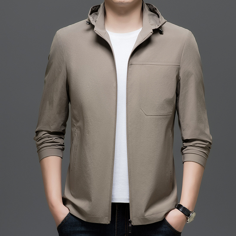 Middle-aged Detachable Hat Jacket Men's Dad 2025 Spring and Autumn New High-end Light Luxury Loose Casual Jacket