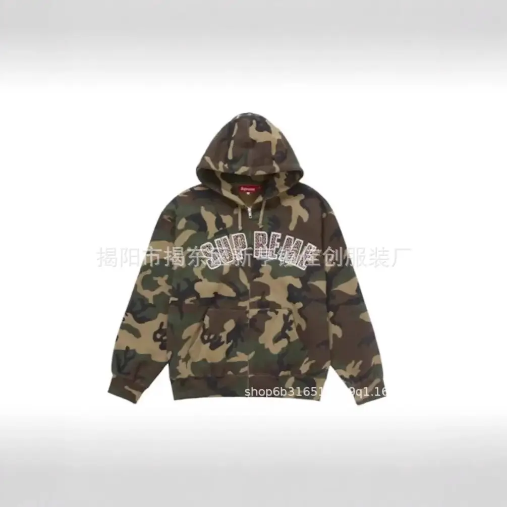 Foreign trade direct sales summer new American washed trend embroidery long-sleeved hooded shirt Japanese high street loose tops